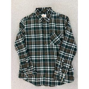 Cloudveil Cotton Blend Long Sleeve Plaid Button Down Shirt‎ (Men's Large) Green